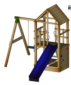 Spielturm BASTI 2.0 120cm Dach Typ II Set 1